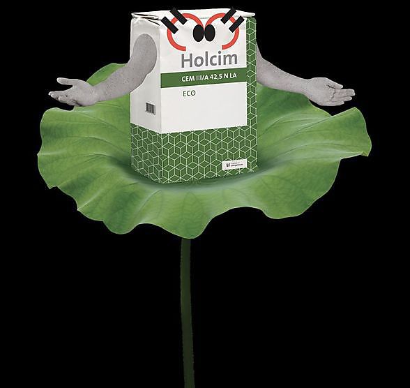 Eco-cement van Holcim verkrijgbaar per zak