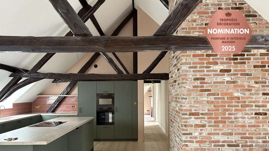 Un grenier authentique transformé en loft contemporain