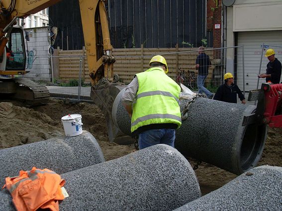 Pose correcte de tuyaux de béton