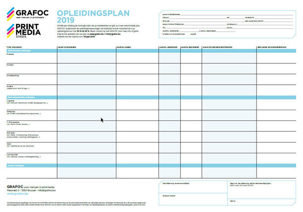 GRAFOC Opleidingsplan 2019 beschikbaar